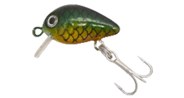 KAMASAKI - Wobler Bug Dark Green Yellow 2,5 cm 1,5 g
