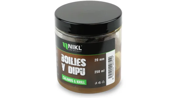 KAREL NIKL - Boilies v dipu Calanus & Krill 20 mm 250 ml