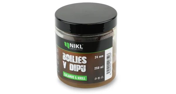 KAREL NIKL - Boilies v dipu Calanus & Krill 24 mm 250 ml