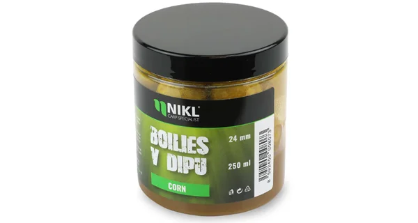 KAREL NIKL - Boilies v dipu Corn 24 mm 250 ml