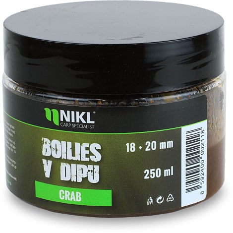 KAREL NIKL - Boilies v dipu Crab 18 + 20 mm 250 g