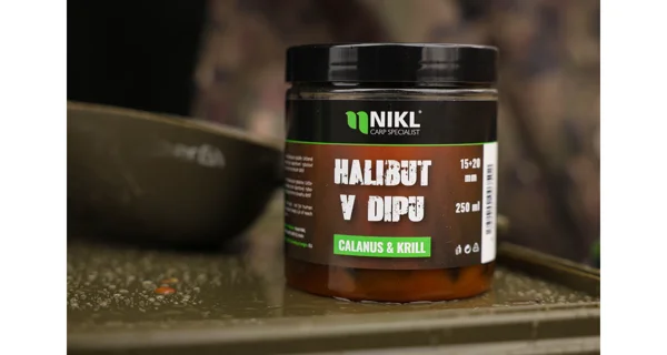 KAREL NIKL - Pelety Black Halibut v dipu Calanus & Krill 15 + 20 mm 250 ml