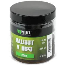 KAREL NIKL - Pelety Black Halibut v dipu Corn 15 + 20 mm 250 ml