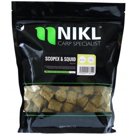 KAREL NIKL - Pelety s dírkou Scopex & Squid 18 mm 1 kg