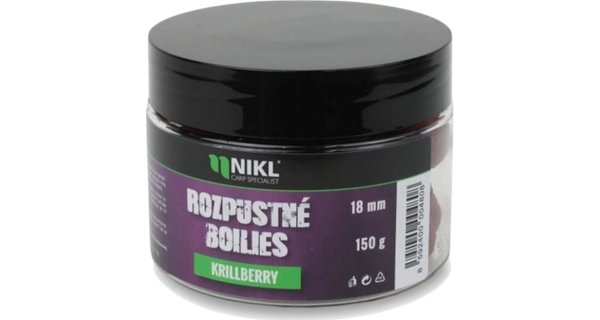 KAREL NIKL - Rozpustné boilies Krill Berry 18 mm 150 g