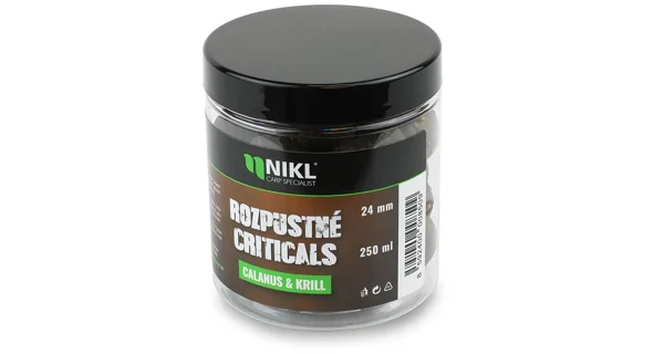 KAREL NIKL - Rozpustné Criticals boilie Calanus & Krill 24 mm 250 ml