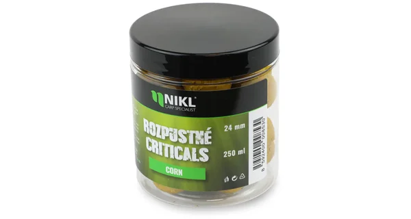 KAREL NIKL - Rozpustné Criticals boilie Corn  24 mm 250 ml