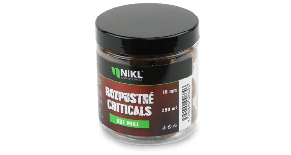 KAREL NIKL - Rozpustné Criticals boilie Kill Krill 18 mm 250 ml