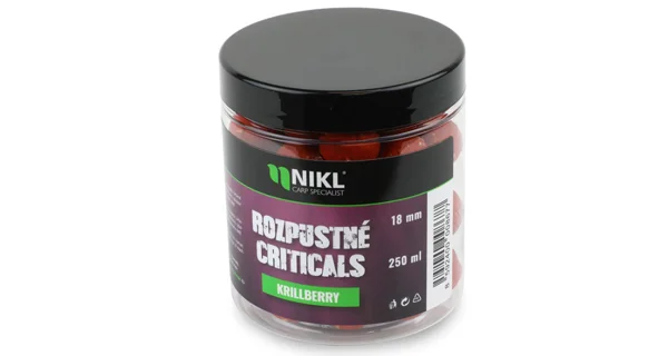 KAREL NIKL - Rozpustné Criticals boilie Krill Berry 18 mm 250 ml