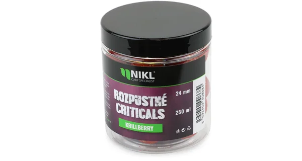 KAREL NIKL - Rozpustné Criticals boilie Krill Berry 24 mm 250 ml