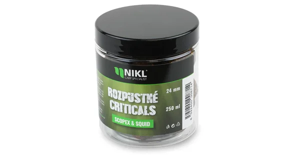 KAREL NIKL - Rozpustné Criticals boilie Scopex & Squid 14 mm 250 ml