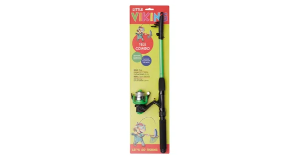 KINETIC - Dětský set Prut Viking Tele Combo Green 1,65 m 4-21 g