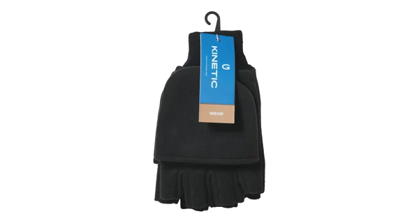 KINETIC - Rukavice Wind Stop Fold Over Mitt Black vel. M