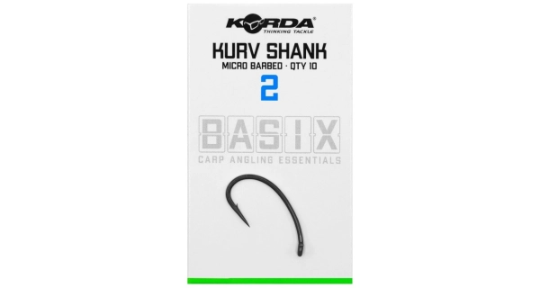 KORDA - Háčky Basix Kurv Shank Micro Barbed vel. 2 10 ks