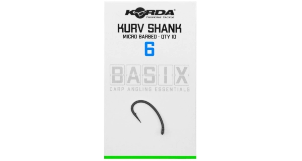 KORDA - Háčky Basix Kurv Shank Micro Barbed vel. 6 10 ks