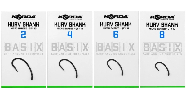 KORDA - Háčky Basix Kurv Shank Micro Barbed vel. 8 10 ks