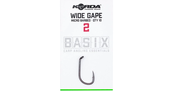 KORDA - Háčky Basix Wide Gape vel. 2 10 ks