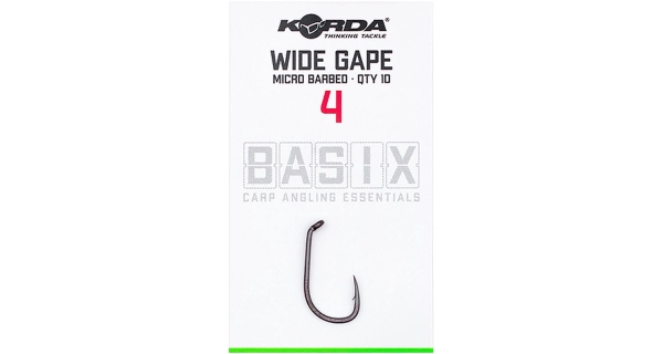 KORDA - Háčky Basix Wide Gape vel. 4 10 ks