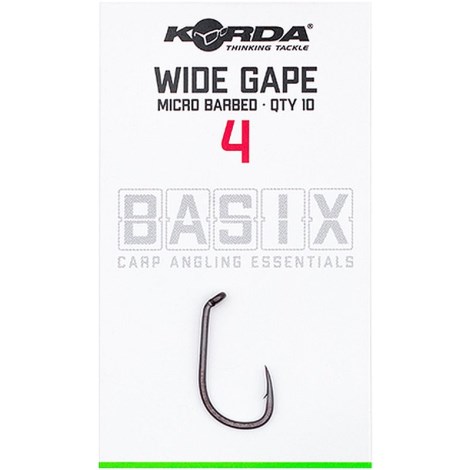 KORDA - Háčky Basix Wide Gape vel. 4 10 ks