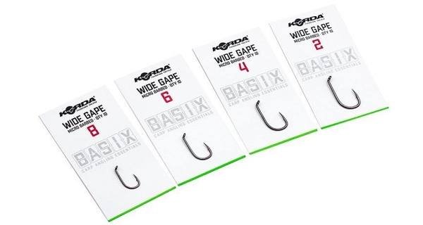 KORDA - Háčky Basix Wide Gape vel. 6 10 ks