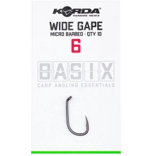 KORDA - Háčky Basix Wide Gape vel. 6 10 ks