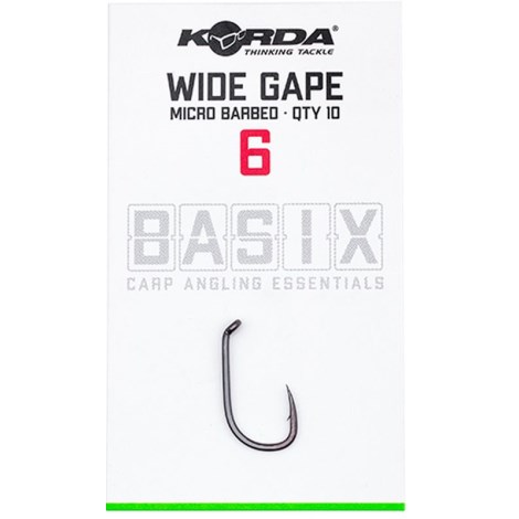 KORDA - Háčky Basix Wide Gape vel. 6 10 ks