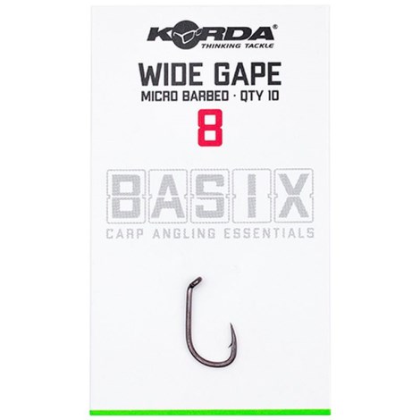 KORDA - Háčky Basix Wide Gape vel. 8 10 ks