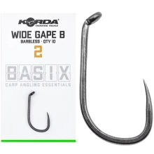 KORDA - Háčky bez protihrotu Basix Wide Gape Barbless vel. 4 10 ks