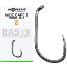 KORDA - Háčky bez protihrotu Basix Wide Gape Barbless vel. 6 10 ks