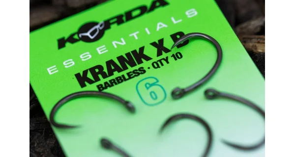 KORDA - Háčky Essentials Krank X Barbless vel. 4 10 ks