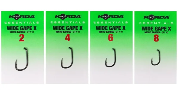KORDA - Háčky Essentials Wide Gape X Barbed vel. 8 10 ks