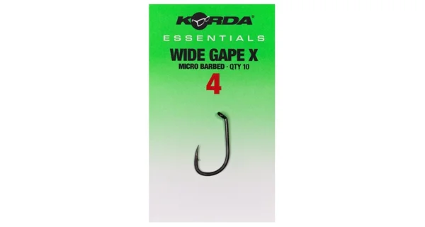 KORDA - Háčky Essentials Wide Gape X Barbed vel. 8 10 ks