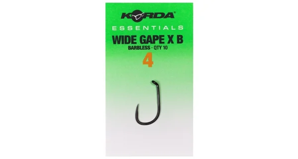 KORDA - Háčky Essentials Wide Gape X Barbless vel. 4 10 ks