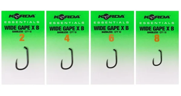 KORDA - Háčky Essentials Wide Gape X Barbless vel. 6 10 ks