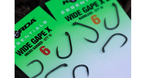 KORDA - Háčky Essentials Wide Gape X Barbless vel. 6 10 ks
