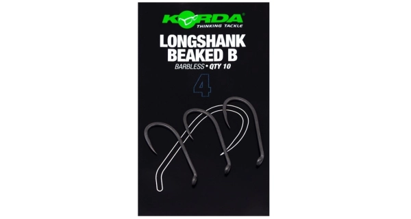 KORDA - Háčky Longshank Beaked Barbless vel. 4 10 ks