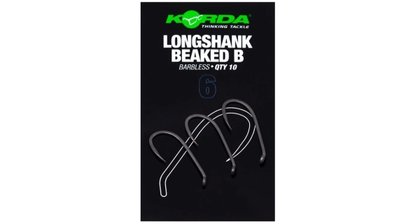 KORDA - Háčky Longshank Beaked Barbless vel. 6 10 ks
