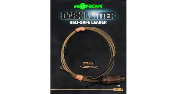 KORDA - Hotová montáž Dark Matter Leader Heli Safe Gravel 40 lb 1 m