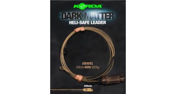 KORDA - Hotová montáž Dark Matter Leader Heli Safe Gravel 40 lb 50 cm