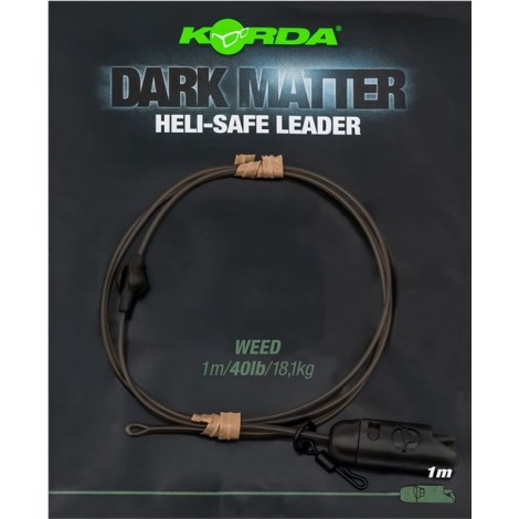 KORDA - Hotová montáž Dark Matter Leader Heli Safe Weed 40 lb 1 m