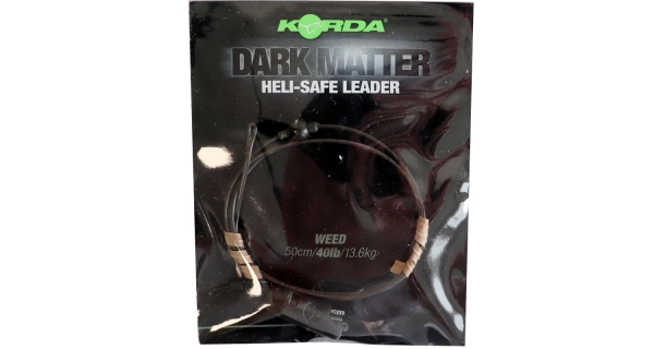 KORDA - Hotová montáž Dark Matter Leader Heli Safe Weed 40 lb 50 cm