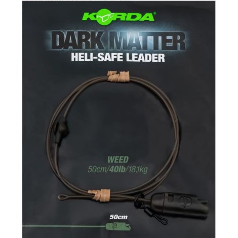 KORDA - Hotová montáž Dark Matter Leader Heli Safe Weed 40 lb 50 cm