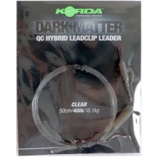 KORDA - Hotová montáž Dark Matter Leader QC Hybrid Clip Clear 40 lb 50 cm čirá