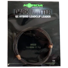 KORDA - Hotová montáž Dark Matter Leader QC Hybrid Clip Weed 40 lb 1 m zelená