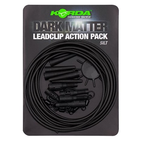 KORDA - Hotové montáže Dark Matter Lead Clip Action Pack Silt 5ks