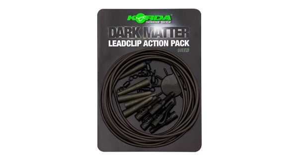 KORDA - Hotové montáže Dark Matter Lead Clip Action Pack Weed 5ks