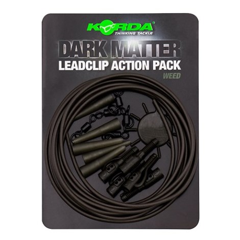 KORDA - Hotové montáže Dark Matter Lead Clip Action Pack Weed 5ks