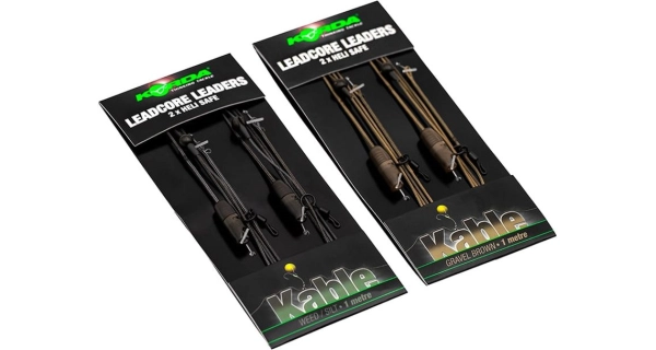 KORDA - Hotové montáže Leadcore Leader Heli Safe 1 m Weed/Silt 2 ks