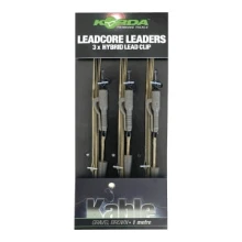 KORDA - Hotové montáže Leadcore Leader Hybrid Lead Clip Gravel 3 ks
