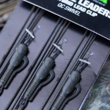 KORDA - Hotové montáže Leadcore Leader Hybrid Lead Clip QC Swivel Weed 3 ks